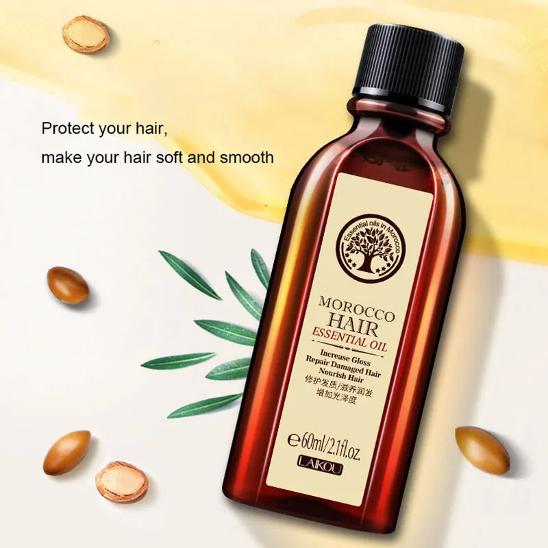 60ml Hair Oil Argan Oil Keratin Clean Hair Curly Hair Treatment Hair Care Mask Repair Multi-functional Essential Free Shipping