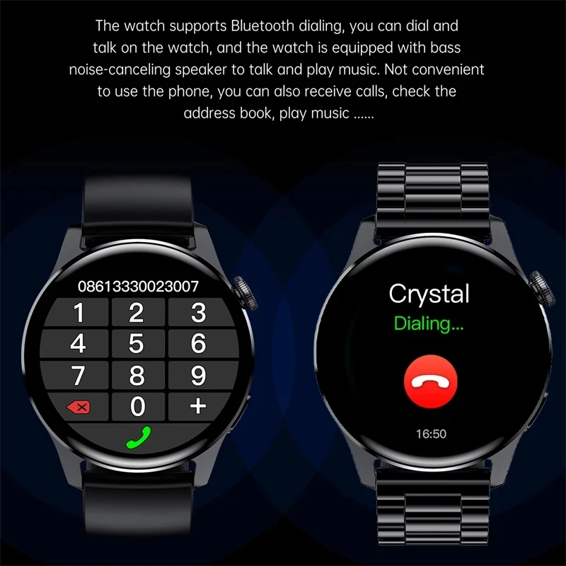 2022 Bluetooth Call Smart Watch Men Full Touch Sport Fitness Watches Waterproof Heart Rate Steel Band Smartwatch Man Android iOS