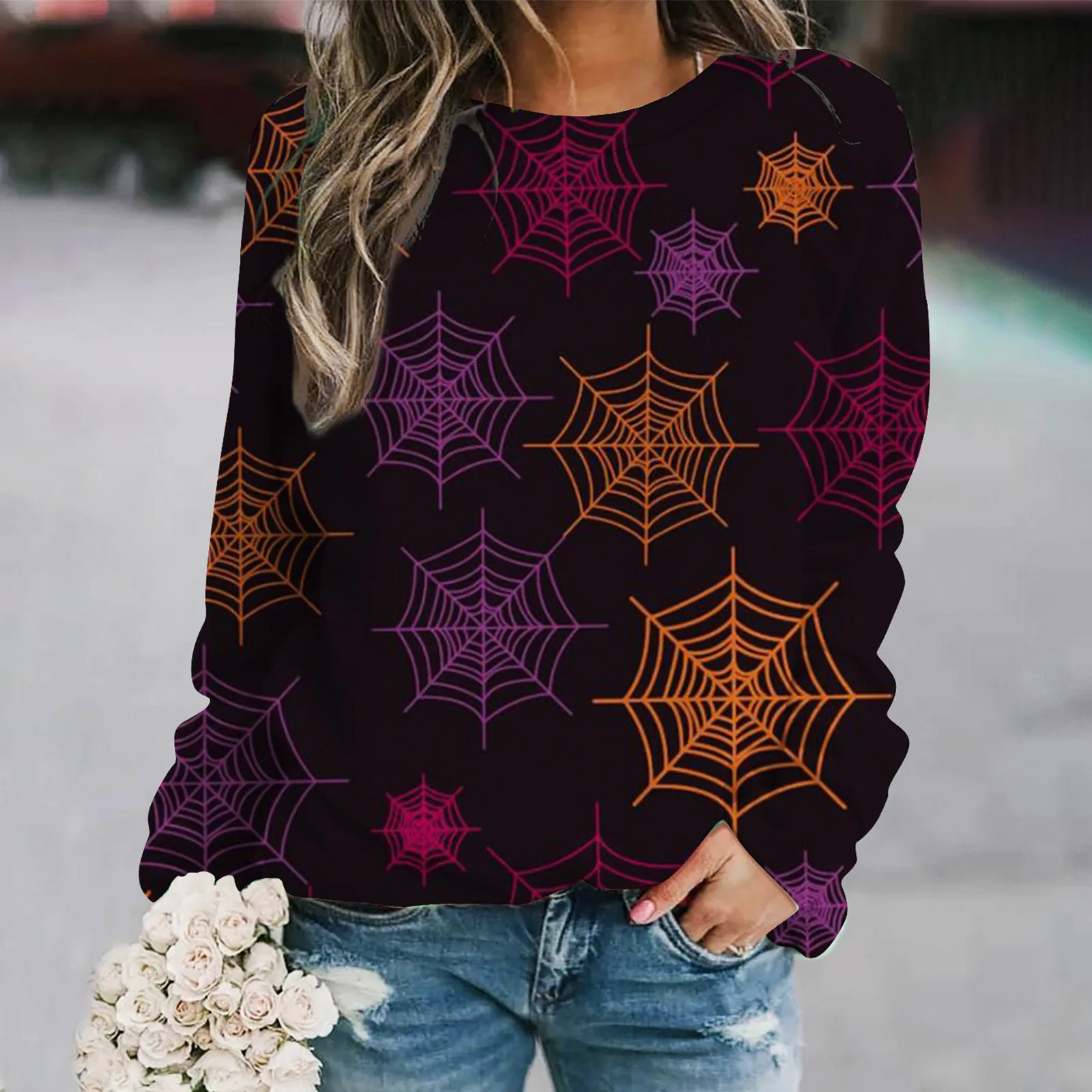 

Full Zip Fleece Jacket Women Casual Pullover Halloween Print Round Neck Mutts Sweatshirt Womens Oversized Sweatshirts Leggings
