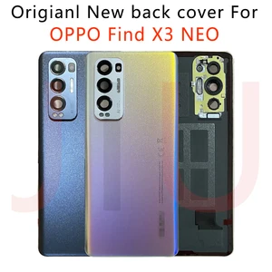 New Back Battery Cover For OPPO Find X3 Neo 5G CPH2207 Door Phone Rear Case With Camera Glass Lens R