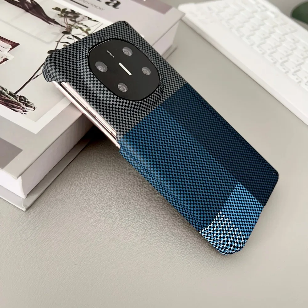 Фото Чехол для VIVO X Fold6, противоударный чехол из поликарбоната с двойной шарнирной конструкцией, гидрографический магнитный тонкий бампер для складного телефона. №4