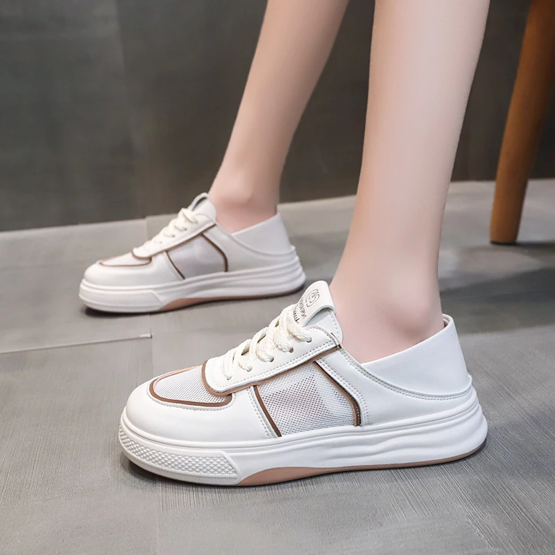 

Women's Sneakers Fashion Shoes Spring Trendy Casual Flats Women's New Fashion Khaki Comfortable Vulcanized Platform Shoes 2023