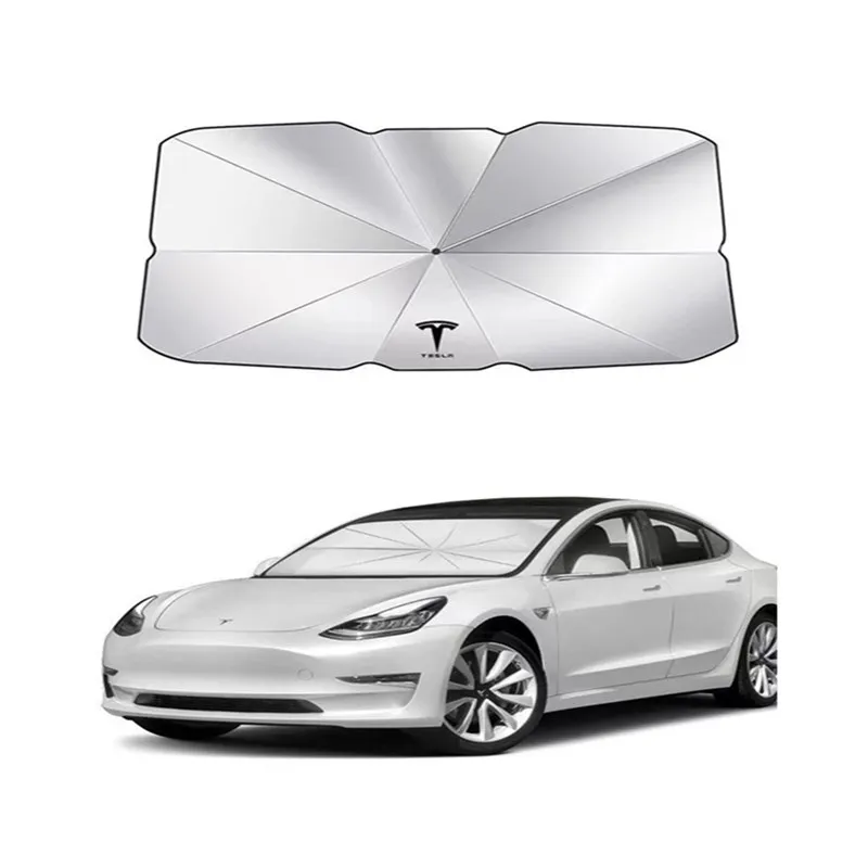 Автомобильный зонт для лобового стекла Солнцезащитный Tesla Model 3 модель S X Y