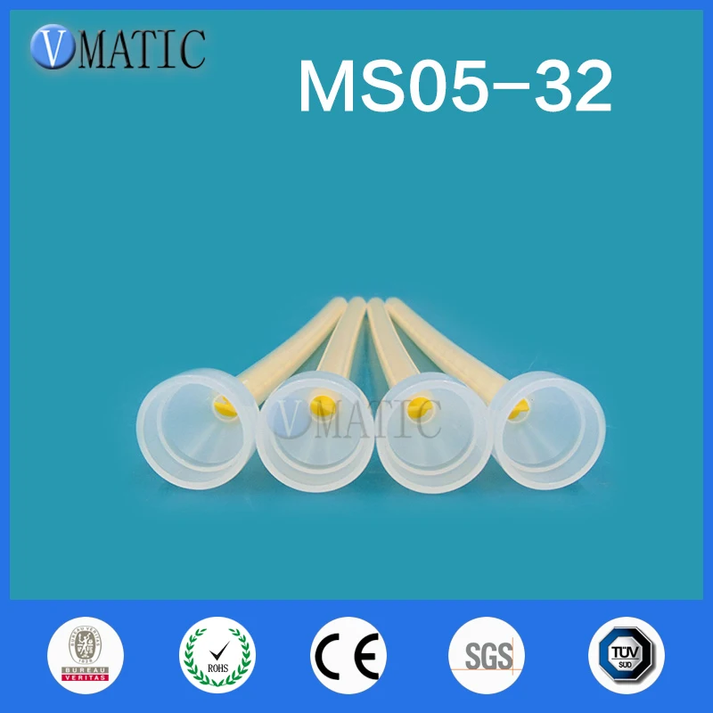 Free Shipping Plastic 5Pcs Resin Static Mixer MS 05-32 Mixing Nozzles For Duo Pack Epoxies (Yellow Core) | Обустройство дома