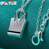 925 sterling silver small bag model pendant necklace 16 30 inch snake chain ladies party engagement wedding jewelry