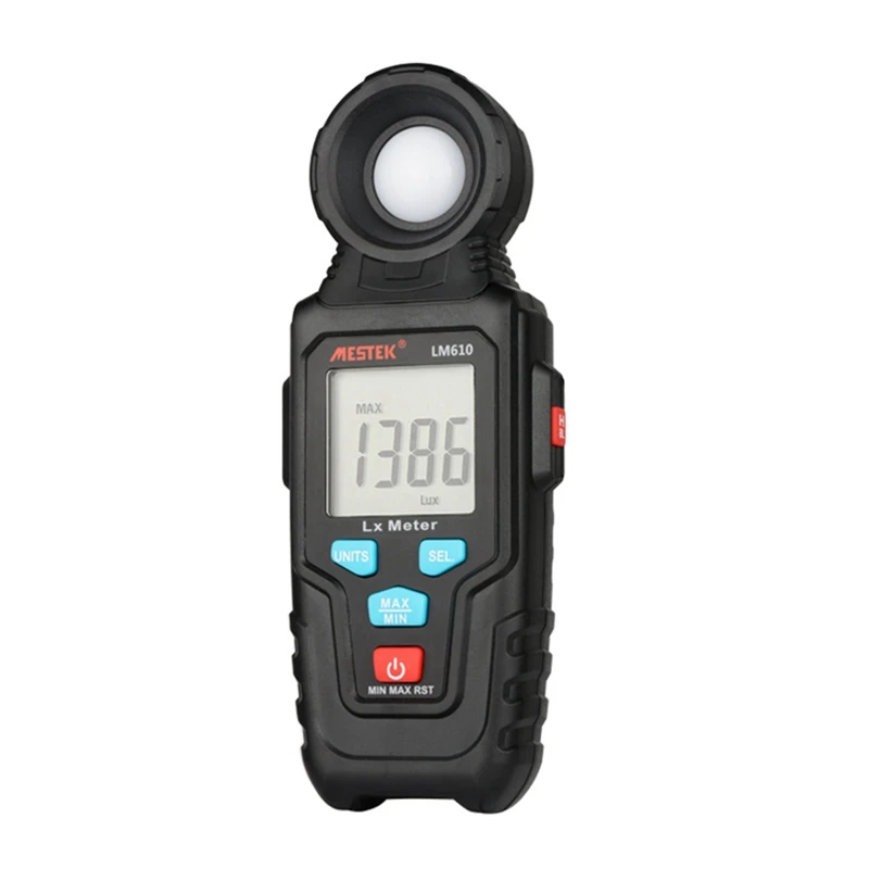 

MESTEK LM610 Digital Illuminance Meter Photometer Luminosity Detector Illuminance Measuring Instrument Three Test Modes