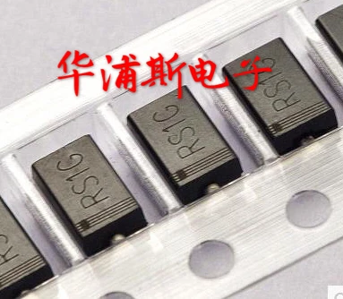 

100 шт., 100% оригинальный новый SMD выпрямитель, Диод Быстрого Восстановления RS1G RS1A 1A 400 В DO-214AC SMA