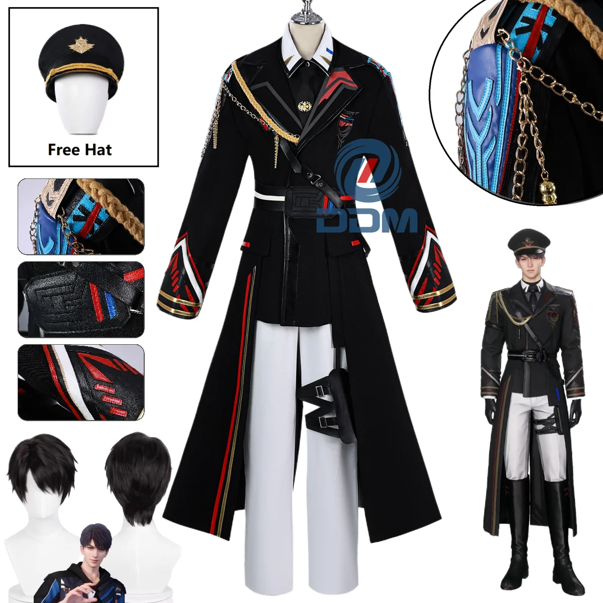 Костюм для косплея Любовь и глубокий косплей Калеб Дальний воздушный капитан