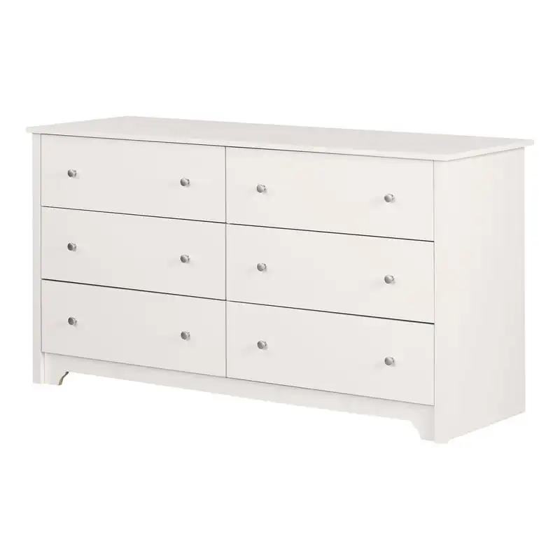 

6-Drawer Double Dresser, White