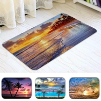 beautiful sunset the great wave beach blue sea bath mat ins style soft bedroom floor house laundry room mat bedside area rugs