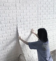 70cm1m 3d self adhesive decor wallpaper continuous waterproof brick wall stickers living room bedroom old wall home decoration