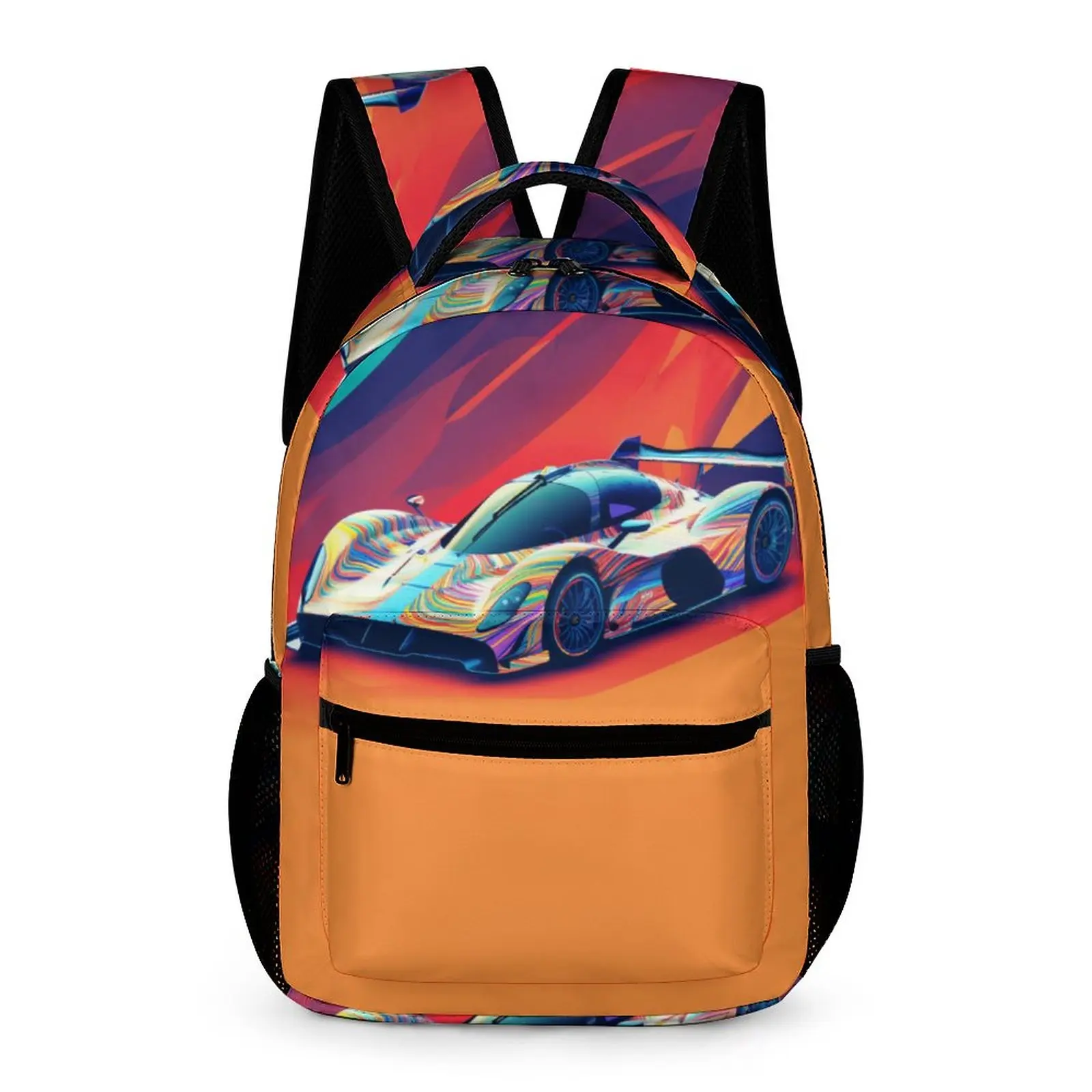 

Dazzling Sports Car Backpack Boy Cover Art Neo Fauvism Breathable Backpacks Stylish High School Bags Trekking Custom Rucksack