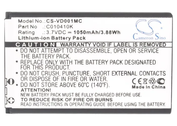

Cameron Sino Camera Replacement Li-ion Battery 1050mAh For TOSHIBA 2350, 2350-R, Contou Free Tools