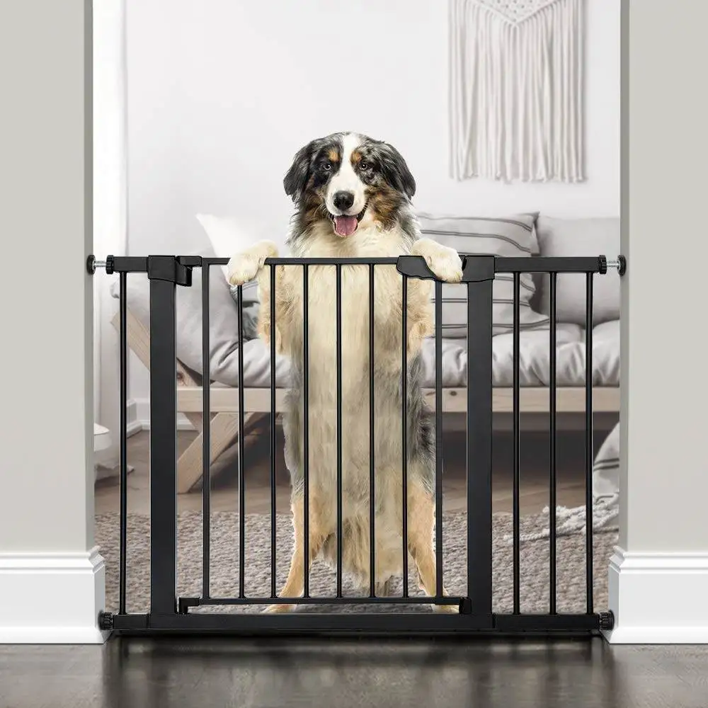 43 Inch Baby Safety Door Baby Gate for Stairs Extra Wide Walk Thru Baby Gate Easy Step Dog Gate Doorway Secure Guard US STOCK