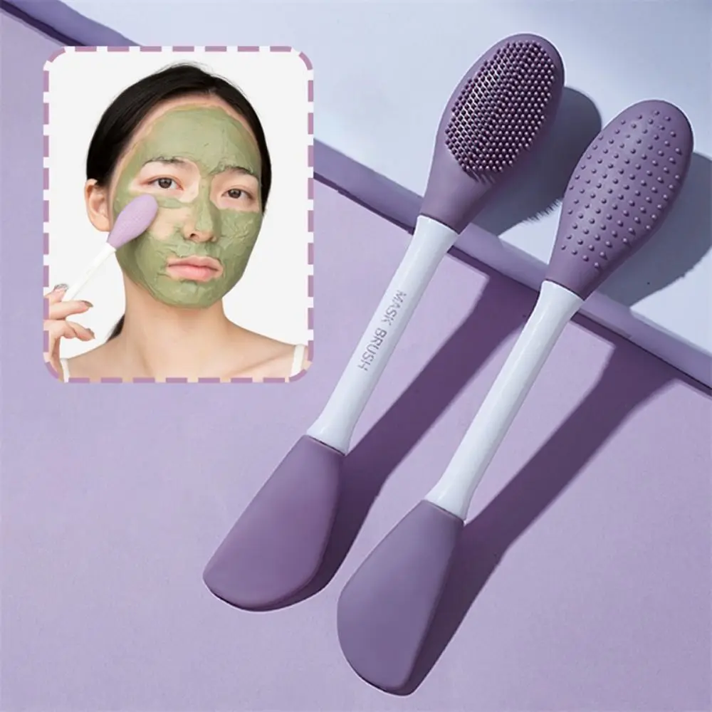 

3Pcs Skin Face Care Double-ended Mask Brush Silicone Gel Facial Mask for Soft