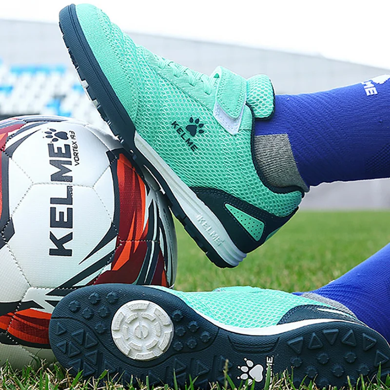 KELME TF Soccer Shoes Girl's Football Training Shoes Professional Sneakers Comfortable Non-slip Outdoor Boy's Sneakers 6873003