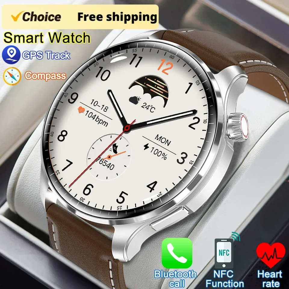 Смарт-часы для мужчин IP67 водонепроницаемые NFC спортивный фитнес GPS-трекер 360*360