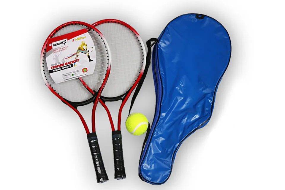 Набор из 2 теннисных ракеток для подростков тренировок теннисная нить raquete de Tennis