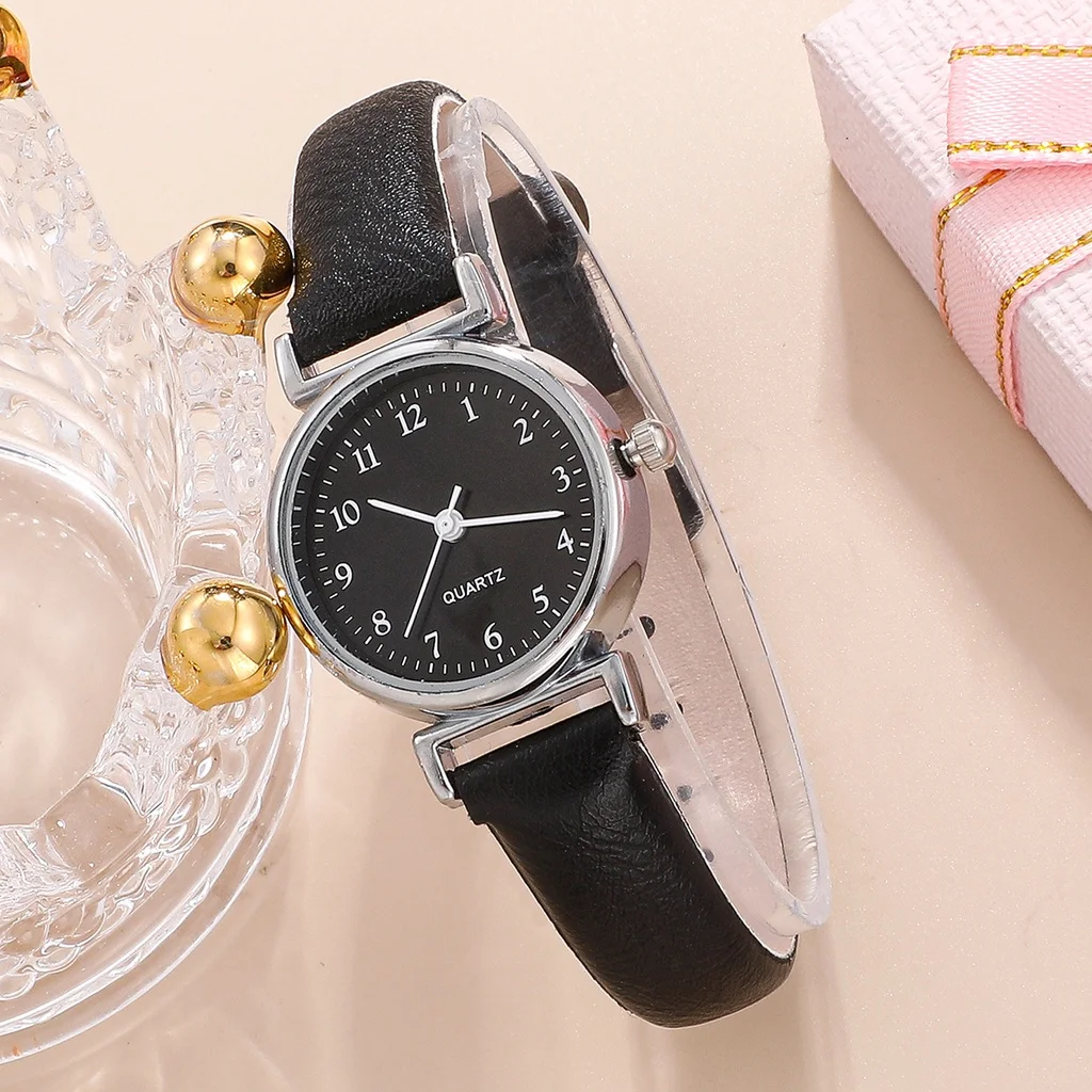 4 шт./комплект женские кварцевые часы с круглым циферблатом |