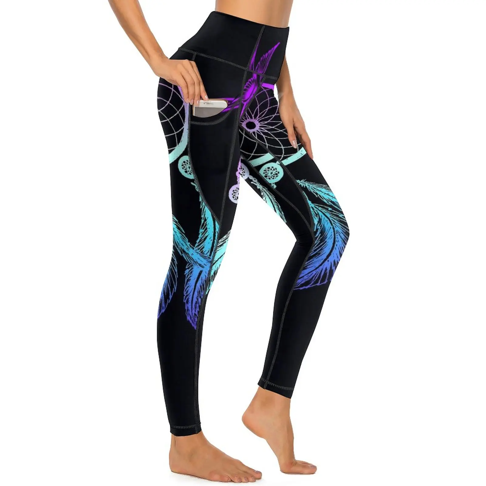 

Dream Catcher Yoga Pants Sexy Colorful Print Design Leggings Push Up Work Out Leggins Women Novelty Stretchy Sport Legging