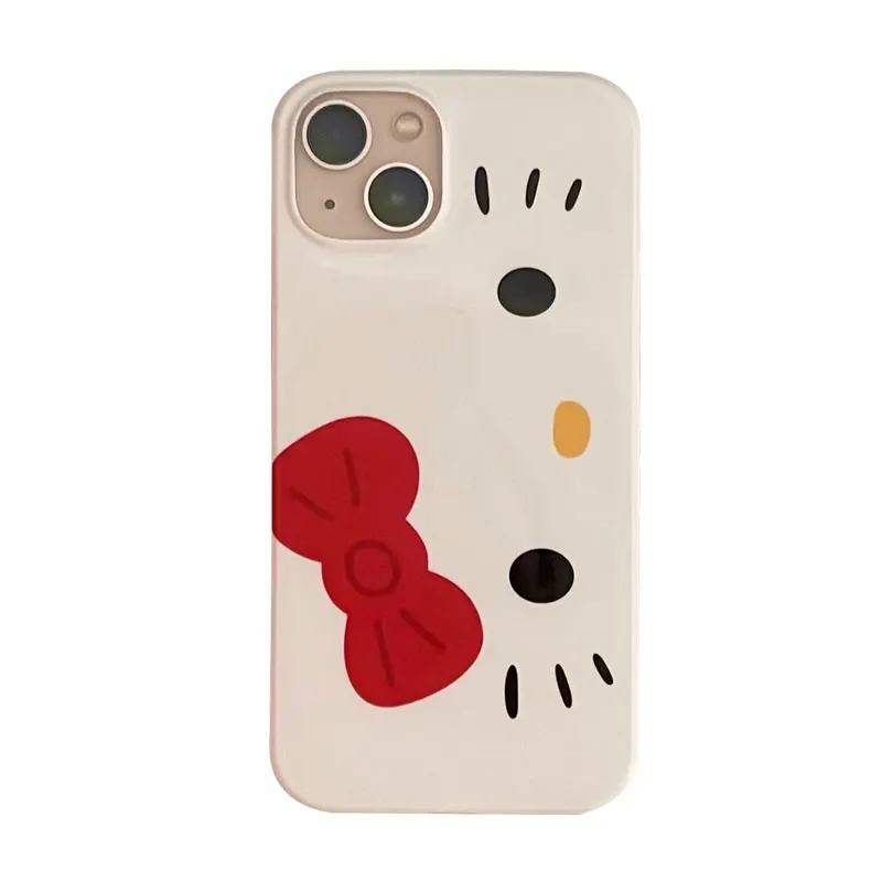 

Kawaii Cute Simple Hello Kitty Phone Case for iPhone 11 12 13 Pro Max 13pro X XR Xs Drop-Resistant All-Inclusive Phone Cover