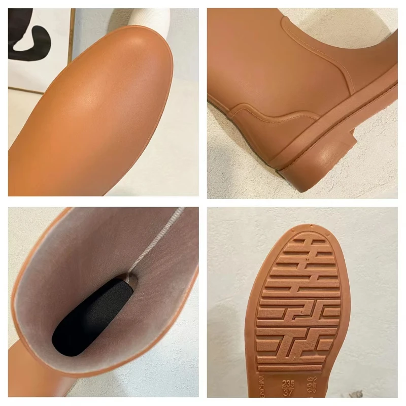 2023 New Women's Tall Rain Boots Kitchen Waterproof Non-slip Rain Boots Women Fashion Outdoor Work Boots Novo Em Botas Femininas