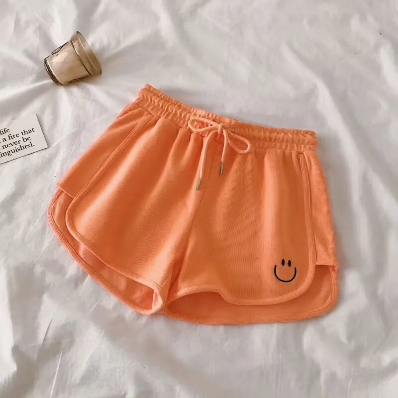 Sports shorts for women 2023 new loose fitting casual student waist wide leg versatile home yoga shorts