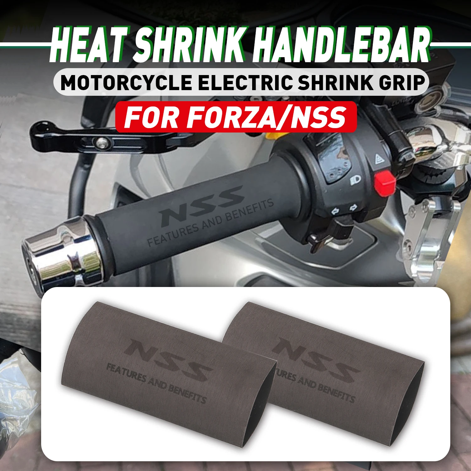 

Термоусадочная ручка для мотоцикла HONDA FORZA NSS 750/350/300/250/125, нескользящие термоусадочные ручки для руля, ручка