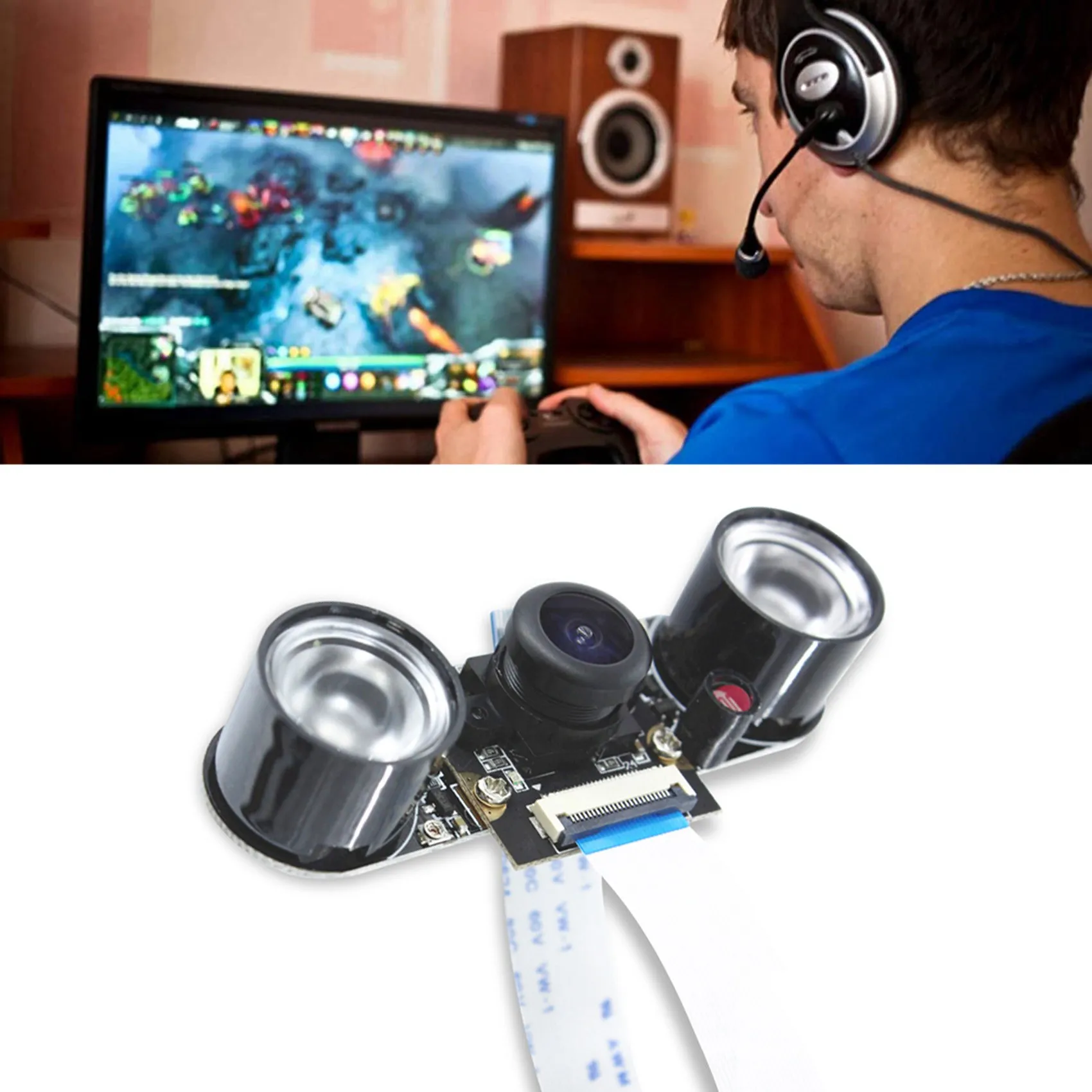 Для модуля камеры HBV-Orange Pi с подсветкой 2 миллиона пикселей 110 ° Широкоугольная