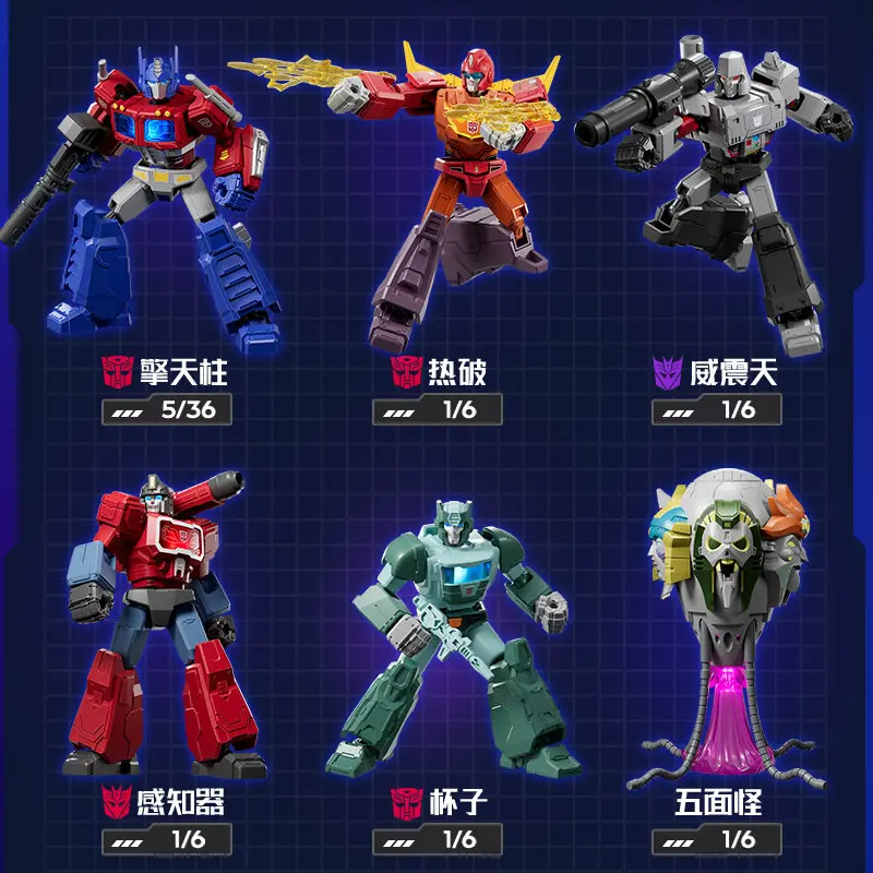 Фото Оригинальные игрушки-сюрпризы Blokees Transformers: Оптимус Прайм (светящаяся версия V5), Мегатрон, сборная модель, Родимус, таинственная коробка №2