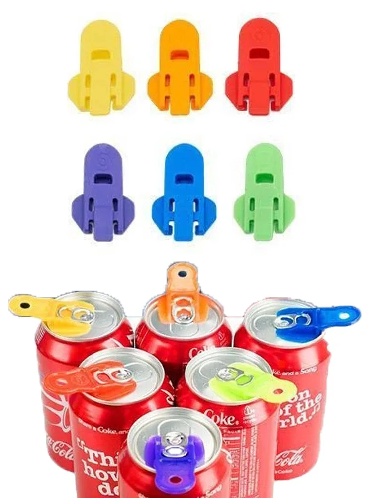 

1/3/6PCS Easy Can Opener Pack Plastic Beverage Drink Barricade Cover Random Color Easy to Use Camping Accessories Kitchen Tools