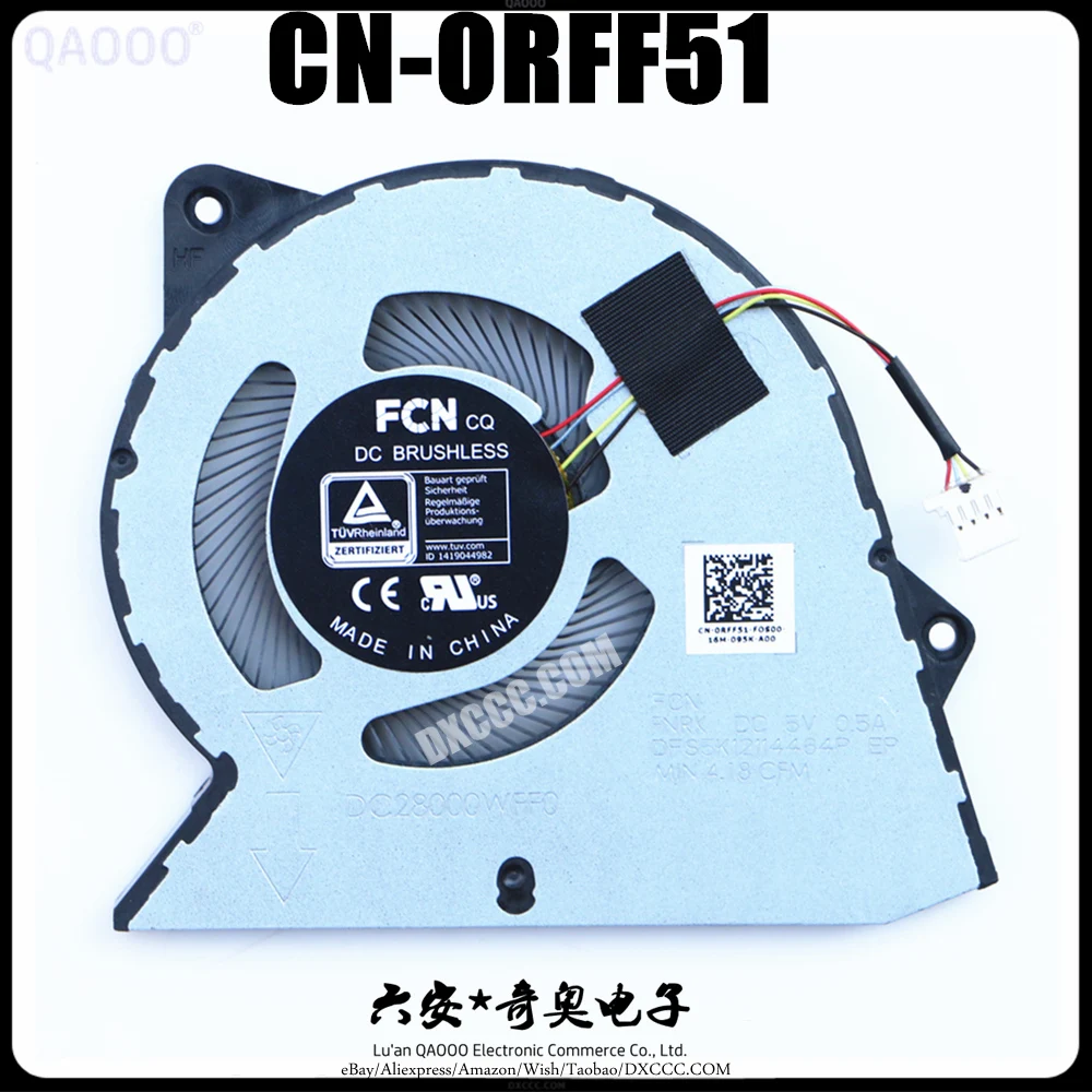 

QAOOO CN-0RFF51 DC28000WFF0 Laptop FAN FOR DELL Vostro 3510 / Inspiron 3511 / Inspiron 3515 CPU COOLING FAN