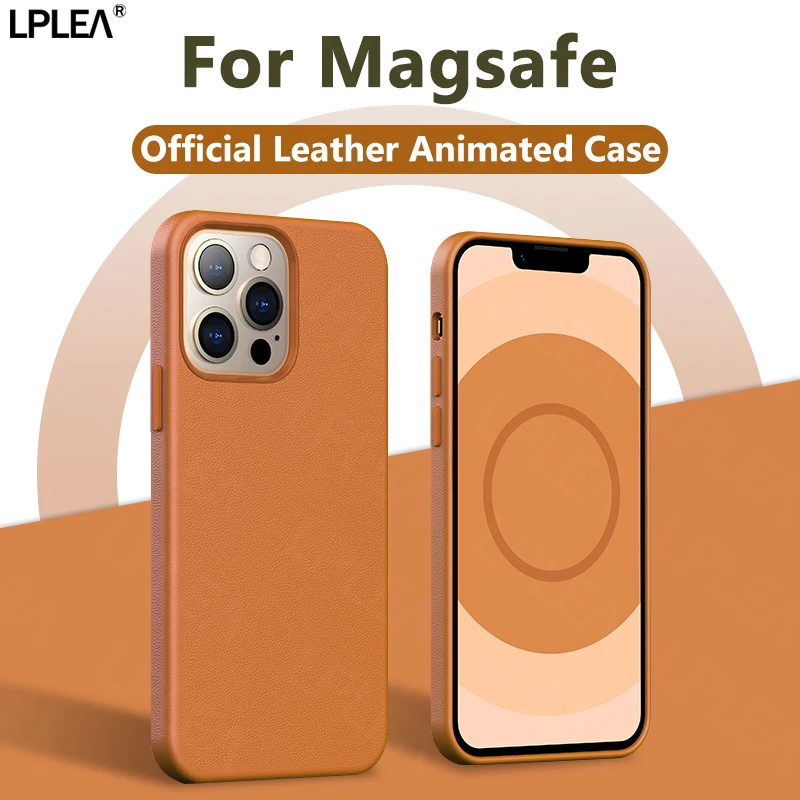 

Кожаный чехол с анимацией Для Magsafe для Apple iPhone 13 Pro Max, роскошный силиконовый чехол для телефона iPhone 13 Mini, Магнитный чехол