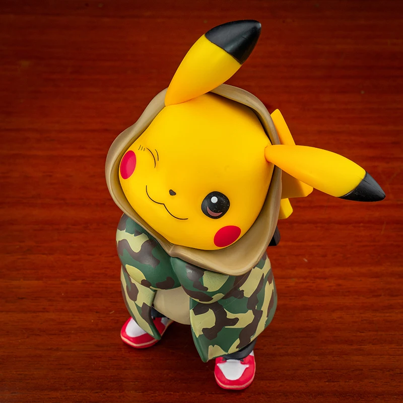 

Pokemon Kawaii Camouflage Pikachu Action Figure Anime Cosplay Pocket Monsters Model Surprise Toys for Kids Boy Girl