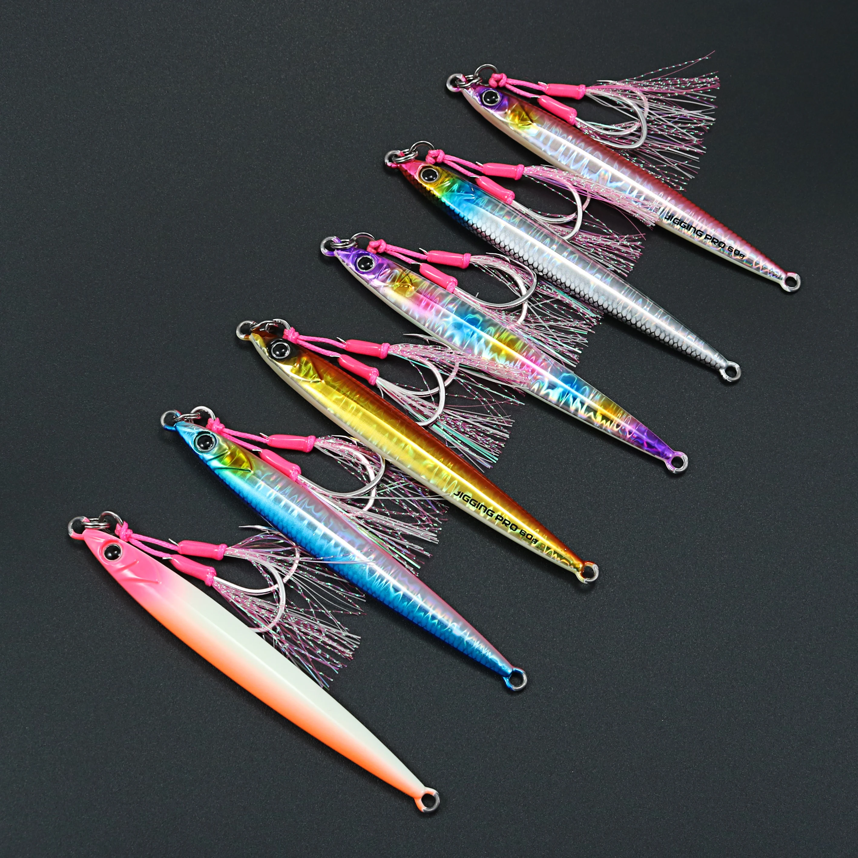 Фото JIGGING PRO Slide Stick Metal Jig 40 г 60 г Приманка для джиггинга по берегу Длинное заброса Быстро тонущие падающие приманки для морского окуня Скумбрия Kingfish №5