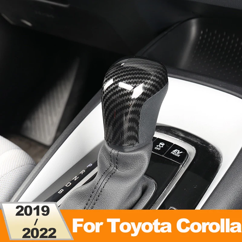 

ABS Car Gear Head Lever Shift Knob Cover Gear Shift Handle Trim Decoration For Toyota Corolla E210 2019-2021 2022 Accessories
