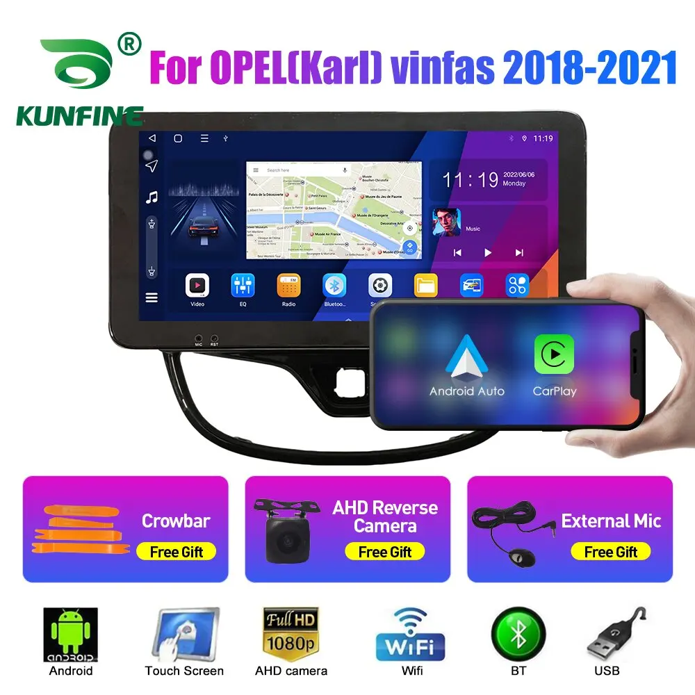 

10.33 Inch Car Radio For OPEL（Karl) vinfas 2018 2Din Android Octa Core Car Stereo DVD GPS Navigation Player QLED Screen Carplay