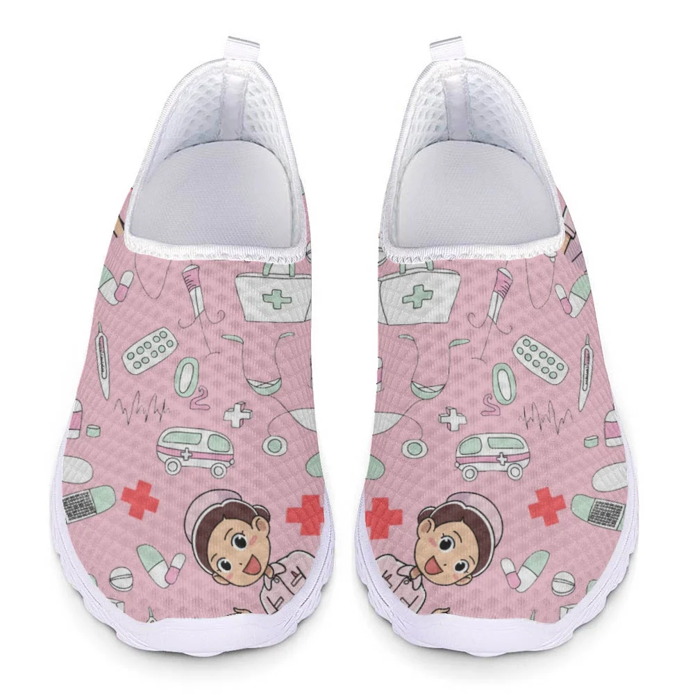 

Cute Nurse 3D Print Luxury Summer Woman Flats Casual Shoes for Women Mesh Sneaker Ladies Slip on Loafers Footwear Beach Shoe
