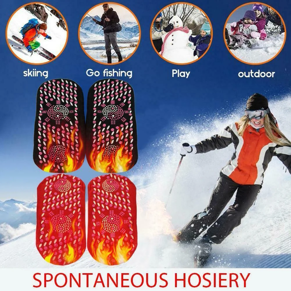 

3pair Tourmaline Magnetic Sock Self-Heating Therapy Magnet Socks Unisex Warm Health Care Socks For Outdoor Skiing Snowboarding