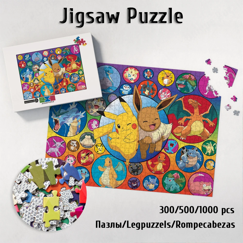 

Pokemon Bubbles Unique Design Large Adult Jigsaw Educational Toys Funny Cartoon Toys Hobbies Board Games Jigsaw for Kids Adults
