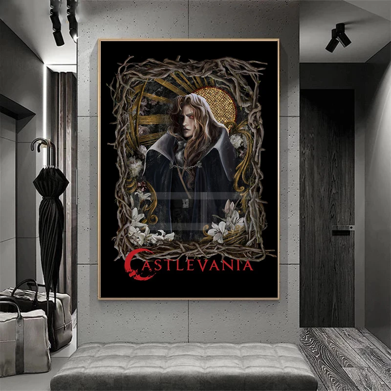 Классические Японские игры ARPG постер с изображением персонажа каставании и