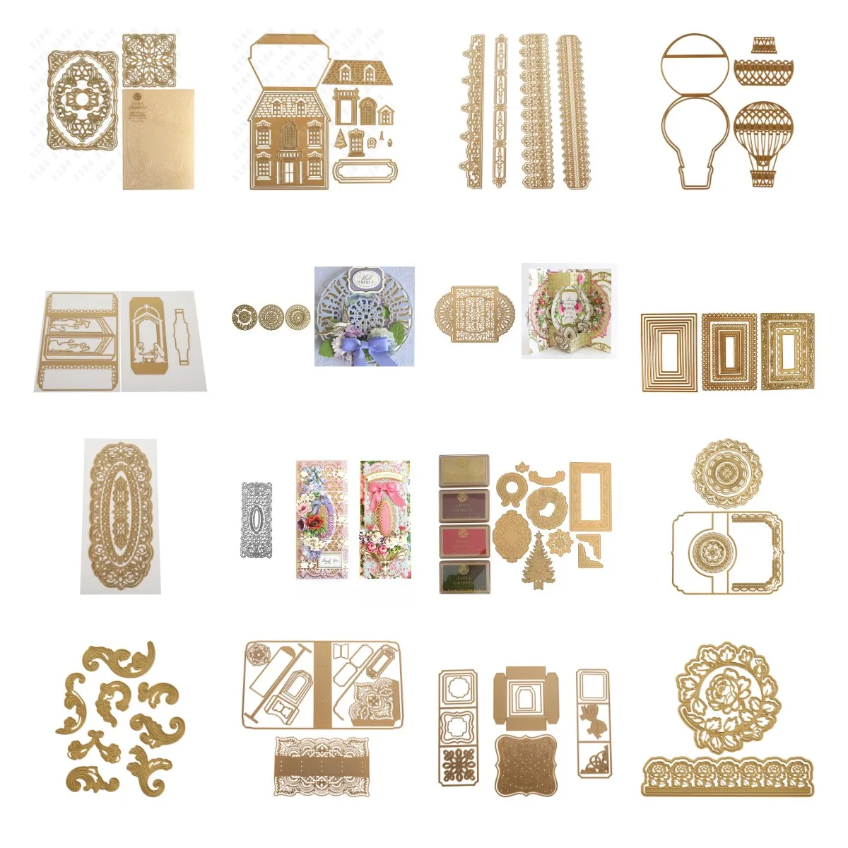 

2022 House Rose Swirl Box Square Flip Metal Cutting Die Scrapbook Diary Decoration Embossing Template Diy Greeting Card Handmade
