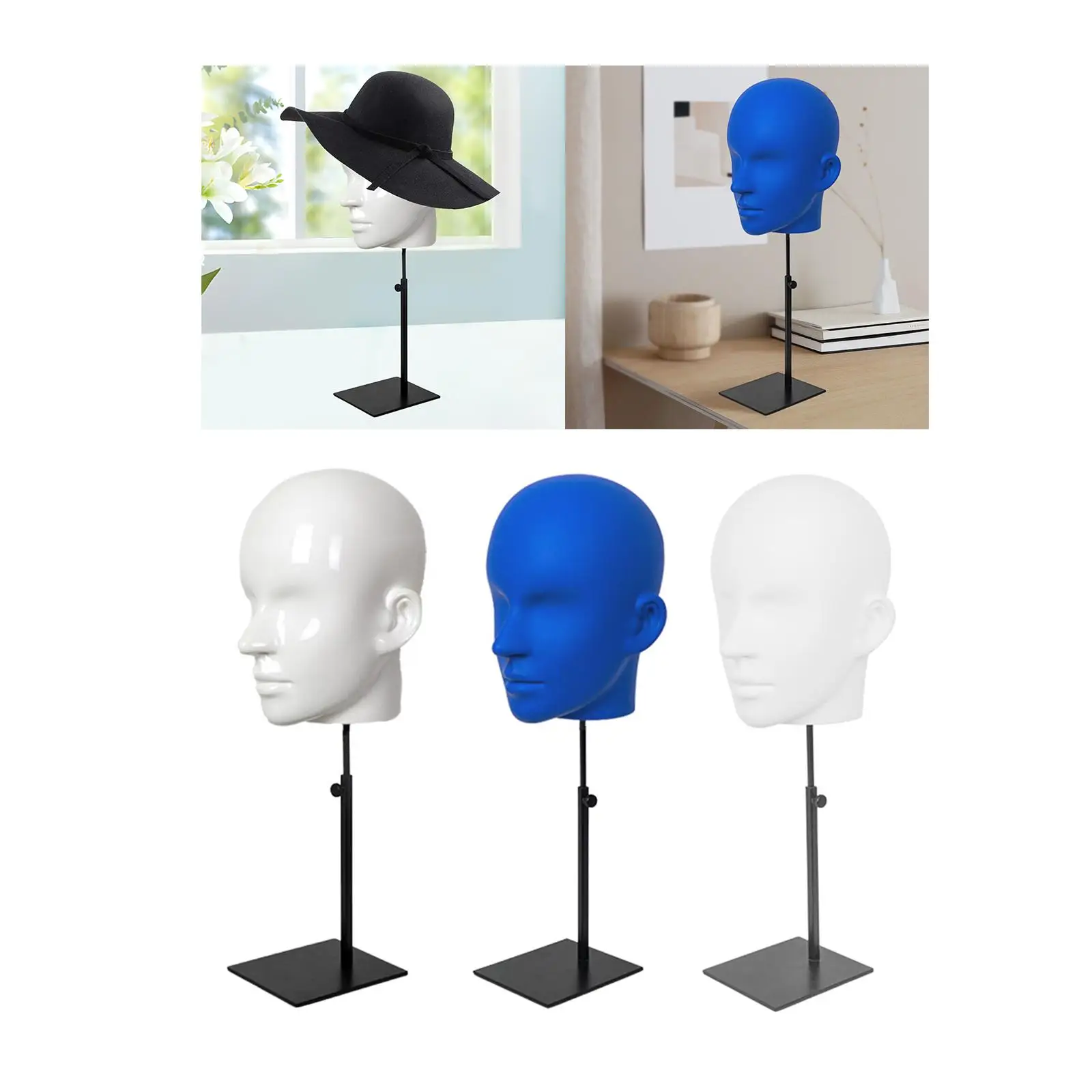 Мужской манекен голова шляпа парик витрина настольная многоцелевая современная