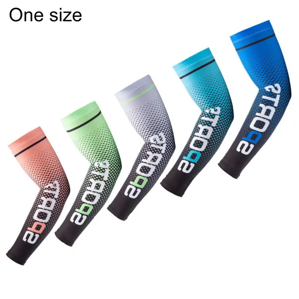 

1 Pair Good High Elastic Long Lasting Sports Sleeves Unisex Ice Arm UV Protection Long Sleeves for Camping Arm Sleeves