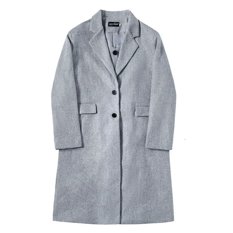 Поддельный модный съемный жилет из двух частей шерстяное пальто мужское Новое