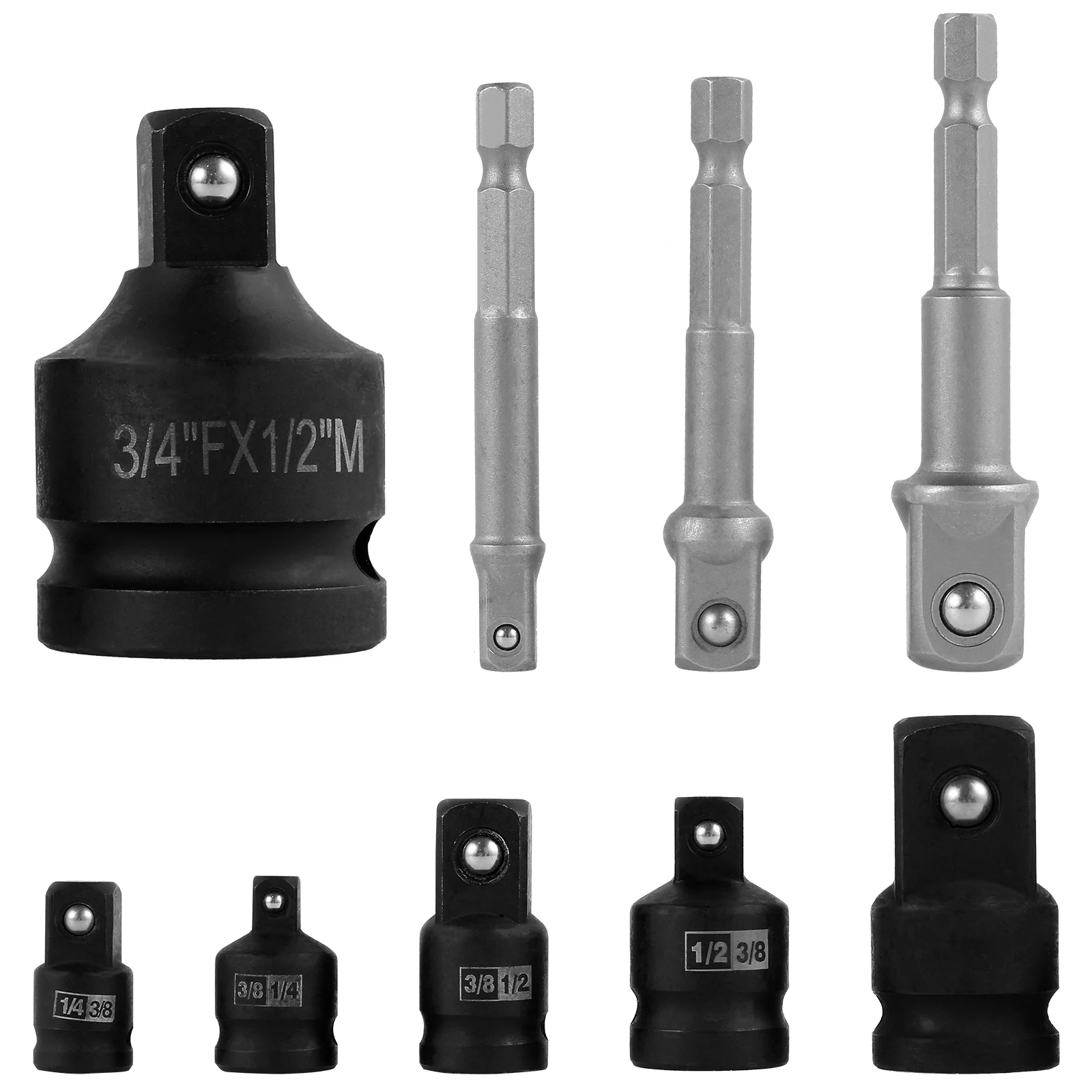 9 шт. набор ударных гаечных ключей для автомобиля и работ