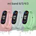 Ремешок силиконовый для Mi band 6, сменный спортивный браслет для Mi band 4 Mi band 5 xiaomi Mi band 6 5 4 3