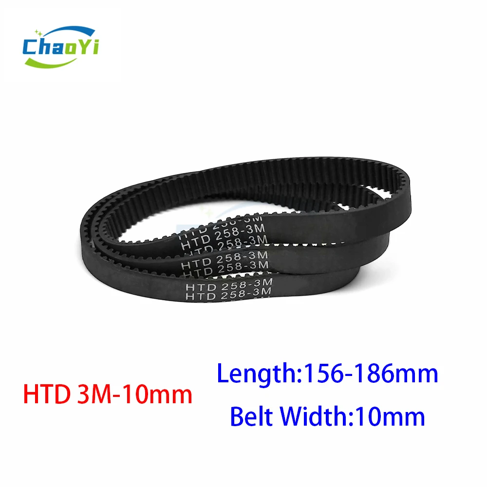 

HTD 3M Closed Loop Rubber Timing Belt Pitch Length 156 159 162 165 168 171 174 177 180 183 186mm Width 10mm Drive 162-3M 159-3M