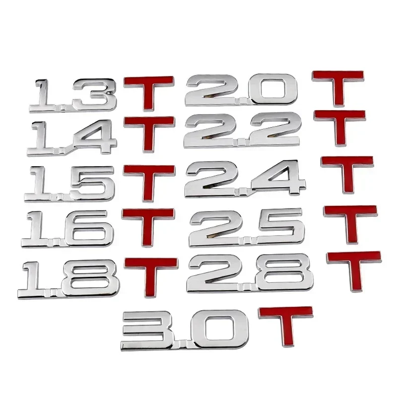 1 шт. новый автомобильный 3D металлический сплав 6 T 8 2 0 логотип наклейка эмблема