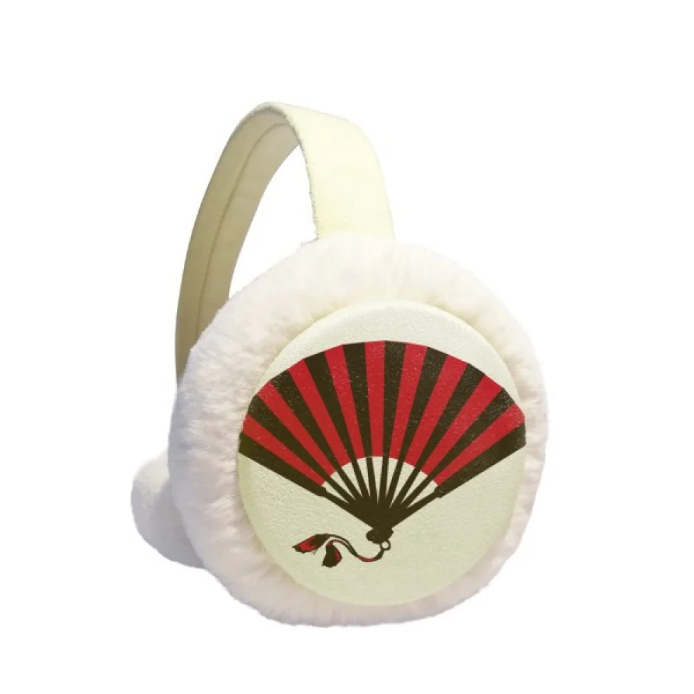 

Японский Красный Черный Веер зимний ушной обогреватель вязаный пушистый телефон для улицы